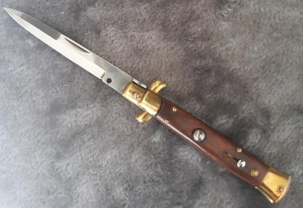 1980's 9" Brass/Rosewood Stiletto Italy NOS!