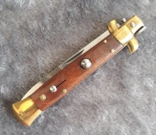 1980's 9" Brass/Rosewood Stiletto Italy NOS!