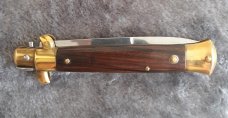 1980's 9" Brass/Rosewood Stiletto Italy NOS!