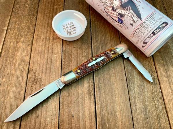 Great Eastern Cutlery Tidioute Conductor Pattern 33 Antique Autumn Jigged Bone Great Eastern Cutlery Tidioute Conductor Pattern 33 Antique Autumn Jigged Bone