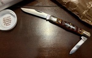 Great Eastern Cutlery Tidioute #331220 Conductor, Antique Autumn Jig Bone Handle, New (GEC 33) 