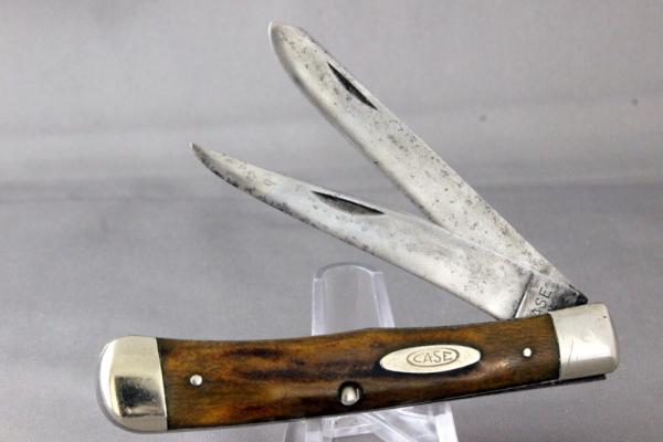 CASE XX 5254 Trapper, Well Used Knife, Nice Stag Handles, 1940-1964, Free Shipping
