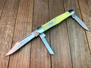 Camillus Yellow Jaket Whittler Yellow Delrin Handles. WK 
