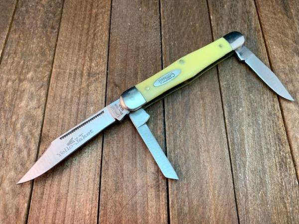 Camillus Yellow Jaket Whittler Yellow Delrin Handles. WK Camillus Yellow Jaket Whittler Yellow Delrin Handles. WK