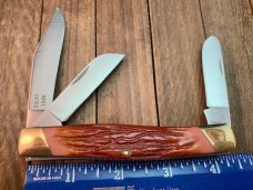 Camillus Rimfire Classic Stockman Brown Jigged Delrin WK Camillus Rimfire Classic Stockman Brown Jigged Delrin WK