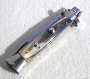 NEW 9" FRANK BELTRAME FRENCH BOVINE HORN ITALIAN STILETTO