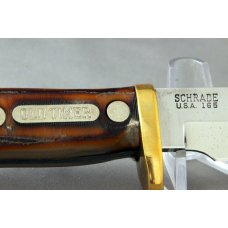 OLD TIMER by SCHRADE (USA) Model 165 Fixed Blade Hunting Knife with Original Leather Sheath & Stone OLD TIMER by SCHRADE (USA) Model 165 Fixed Blade Hunting Knife with Original Leather Sheath & Stone