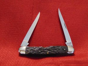 VINTAGE OLD KUTMASTER UTICA NY ROGERS BONE HANDLE MUSKRAT KNIFE 1940'S NEAR MINT