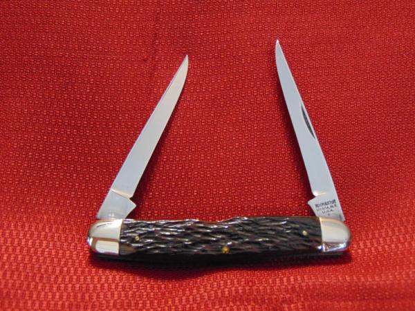 VINTAGE OLD KUTMASTER UTICA NY ROGERS BONE HANDLE MUSKRAT KNIFE 1940'S NEAR MINT