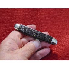 VINTAGE OLD KUTMASTER UTICA NY ROGERS BONE HANDLE MUSKRAT KNIFE 1940'S NEAR MINT