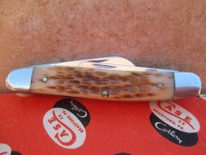 Case 6347 Amber Jigged Bone Stockman  