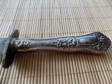 Vintage Dagger- Double Edge Knife-Silver Plate