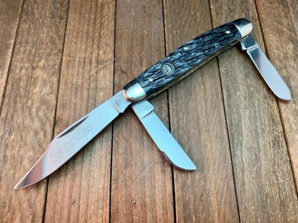 Hen and Rooster Stockman Black Jigged Bone 