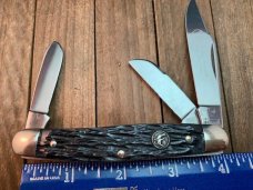 Hen and Rooster Stockman Black Jigged Bone 