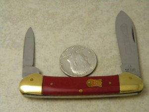 Robt Klaas Kissing Crane Solingen Germany Red 2920 Canoe Knife c.1976