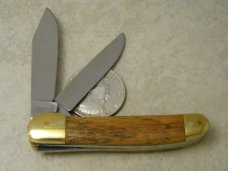 Robt Klaas Kissing Crane Solingen Germany Wood 3028 Mini Copperhead Knife c.1978 Robt Klaas Kissing Crane Solingen Germany Wood 3028 Mini Copperhead Knife c.1978