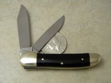 Robt Klaas Kissing Crane Solingen Germany Black 3022 Mini Copperhead Knife c.1978 Robt Klaas Kissing Crane Solingen Germany Black 3022 Mini Copperhead Knife c.1978