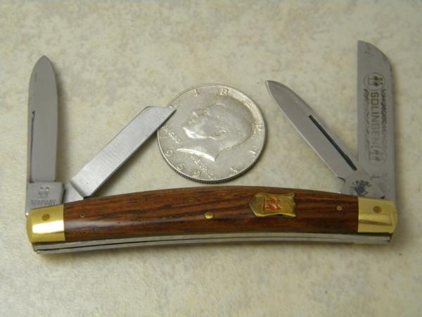 Robt Klaas Kissing Crane Solingen Germany Wood 1748 Congress Knife c.1979