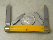 Robt Klaas Kissing Crane Solingen Germany Yellow 1446 Congress Knife c.1981