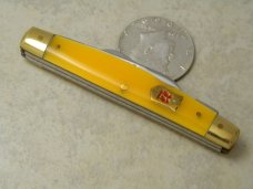 Robt Klaas Kissing Crane Solingen Germany Yellow 1446 Congress Knife c.1981