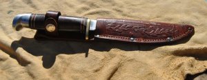 Western Boulder Colo 9 1/4" OAL  Clean Some Tarnish No Damage Original Sheath Looks 70's