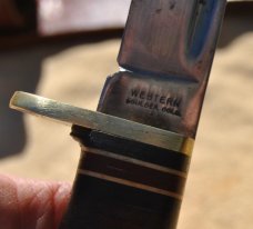 Western Boulder Colo 9 1/4" OAL  Clean Some Tarnish No Damage Original Sheath Looks 70's