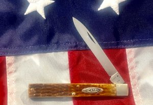1980 Case xx USA Doctors Knife (6185 SSP) w/ Brown Bone Handles -Great Snap -NO Wobble -NOS & NM