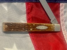 1980 Case xx USA Doctors Knife (6185 SSP) w/ Brown Bone Handles -Great Snap -NO Wobble -NOS & NM 1980 Case xx USA Doctors Knife (6185 SSP) w/ Brown Bone Handles -Great Snap -NO Wobble -NOS & NM