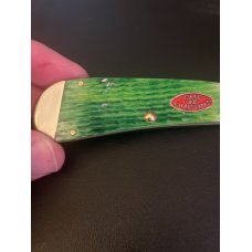 2011 Case XX USA 61011 SS Dark Green Bone Xmas Hawback With Red Xmas Sheild & Single Xmas Blade 2011 Case XX USA 61011 SS Dark Green Bone Xmas Hawback With Red Xmas Sheild & Single Xmas Blade
