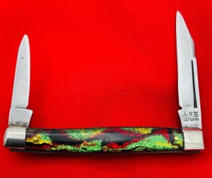 Vintage CASE TESTED XX No. CT223 Serpentine Pen Folding Pocket Knife c.1920-1940 Christmas Tree 