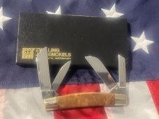 J A Henckels Congress Knife w/ Great GunStock Walnut Handles - NOS in Orig Box +leather pouch & COA J A Henckels Congress Knife w/ Great GunStock Walnut Handles - NOS in Orig Box +leather pouch & COA
