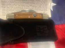 J A Henckels Congress Knife w/ Great GunStock Walnut Handles - NOS in Orig Box +leather pouch & COA J A Henckels Congress Knife w/ Great GunStock Walnut Handles - NOS in Orig Box +leather pouch & COA