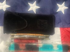J A Henckels Congress Knife w/ Great GunStock Walnut Handles - NOS in Orig Box +leather pouch & COA J A Henckels Congress Knife w/ Great GunStock Walnut Handles - NOS in Orig Box +leather pouch & COA