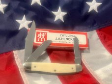 J A Henckels Stockman Knife w/ Great Natural Bone Handles - NOS in Orig Box J A Henckels Stockman Knife w/ Great Natural Bone Handles - NOS in Orig Box