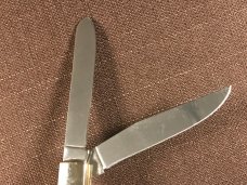 Boker Tree Brand Solingen Trapper w/ Washboard Brown Bone Handles NIB