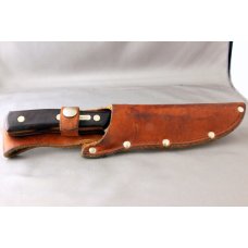 OLD TIMER by SCHRADE (USA) Model 15OT Fixed Blade Hunting Knife with Original Leather Sheath