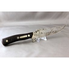 OLD TIMER by SCHRADE (USA) Model 15OT Fixed Blade Hunting Knife with Original Leather Sheath