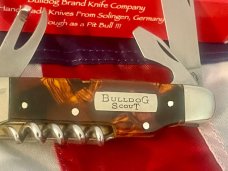 Bulldog Brand Scout Knife /Utility/Camp w Light to Dark Brown Color Synthetic Handles -NOS & NM/M Bulldog Brand Scout Knife /Utility/Camp w Light to Dark Brown Color Synthetic Handles -NOS & NM/M