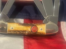 Vintage J A Henckels 5 Blade Canoe w/ Great Stag Handles -Mint Vintage J A Henckels 5 Blade Canoe w/ Great Stag Handles -Mint
