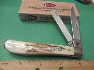 Case XX 1999 Vintage Stag Slim Line Trapper Pattern # V52048 SS