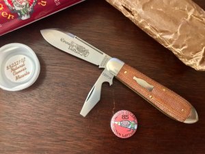Great Eastern Cutlery Tidioute #852221CL Crown Lifter, Natural Canvas Micarta Handle, New (GEC 85) 