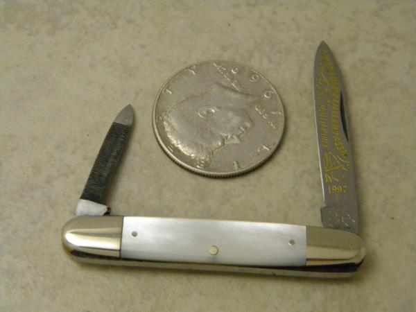 Bulldog Brand Handmade Germany Kentucky Cutlery Association 2000 Youth Pearl Pen Knife