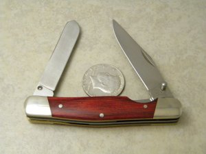 Kershaw Japan 4390 Double Duty Rosewood Double Linerlock Knife c.1980's