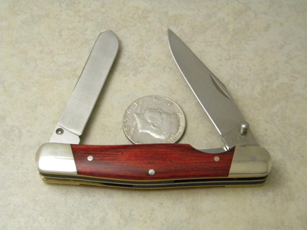 Kershaw Japan 4390 Double Duty Rosewood Double Linerlock Knife c.1980's