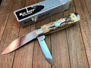 Kabar Jackknife Sambar Stag Dog’s Head Shield  KS