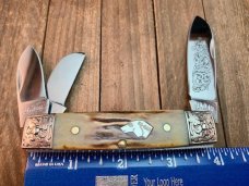 Kabar Boxcar Whittler Sambar Stag Dog’s Head Sheild KS Kabar Boxcar Whittler Sambar Stag Dog’s Head Sheild KS