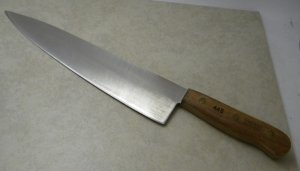 Chicago Cutlery 44S Wood Large Fixed Blade Knife 