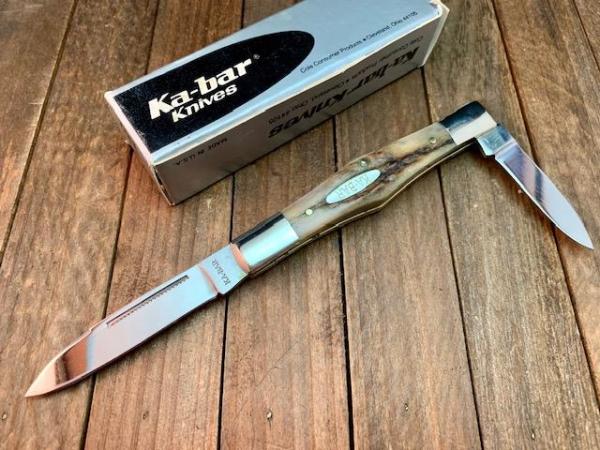 Kabar Tuxedo Knife Stag Handles KS Kabar Tuxedo Knife Stag Handles KS