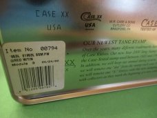 Case XX 2000 Red Bone Russlock In Metal Tang Stamp Tin Pattern # 61953L SS Case XX 2000 Red Bone Russlock In Metal Tang Stamp Tin Pattern # 61953L SS