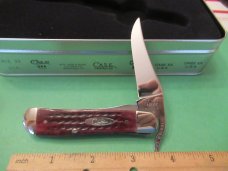 Case XX 2000 Red Bone Russlock In Metal Tang Stamp Tin Pattern # 61953L SS Case XX 2000 Red Bone Russlock In Metal Tang Stamp Tin Pattern # 61953L SS
